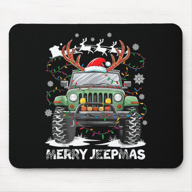 Funny Merry Jeepmas Ugly Light Reindeer Christmas  Musmatta (Framsidan)