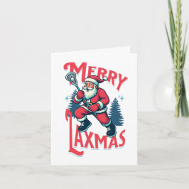 Funny Merry Laxmas Lacrosse Christmas Card Helgkort