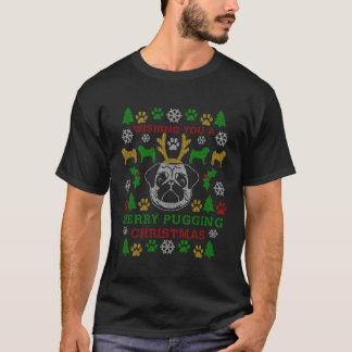 Funny Merry Pugging Pug Ugly jul Sweater Par T Shirt
