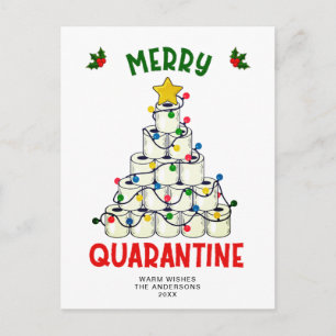 Funny Merry Quarantine jul Hälsning Helgdag Vykort
