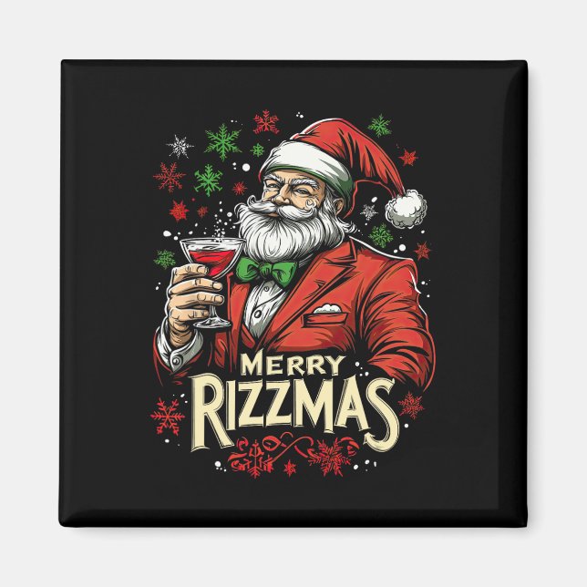 Funny Merry Rizzmas juljul Magnet (Framsidan)