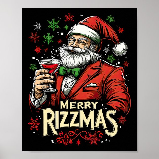 Funny Merry Rizzmas juljul Poster (Framsidan)