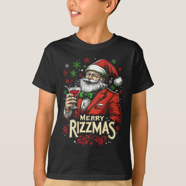 Funny Merry Rizzmas juljul T Shirt (Framsida)