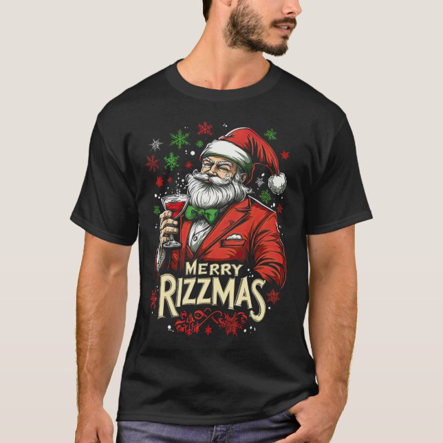 Funny Merry Rizzmas juljul T Shirt (Framsida)