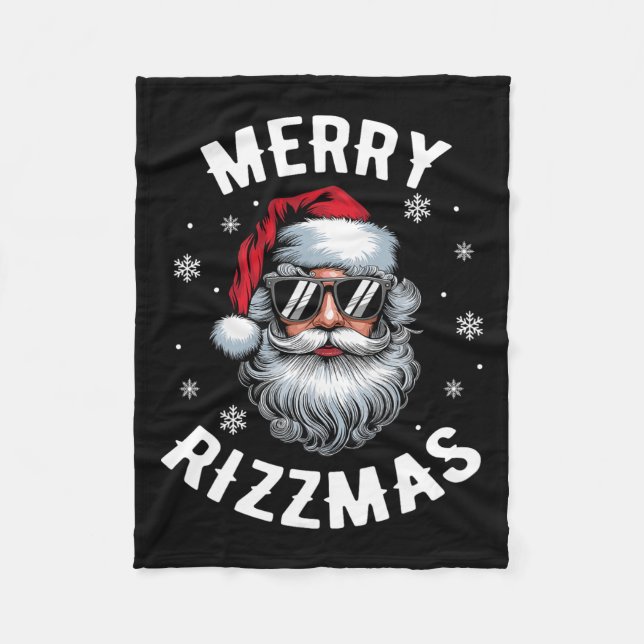 Funny Merry Rizzmas Sigmas Kids Tonåringar School  Fleecefilt (Framsidan)