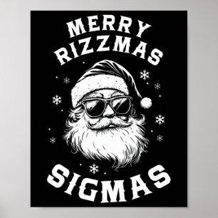 Funny Merry Rizzmas Sigmas Kids Tonåringar School Poster
