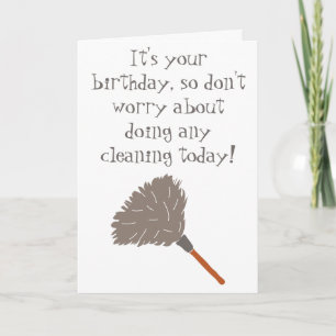 Funny Messy People Birthday Kort