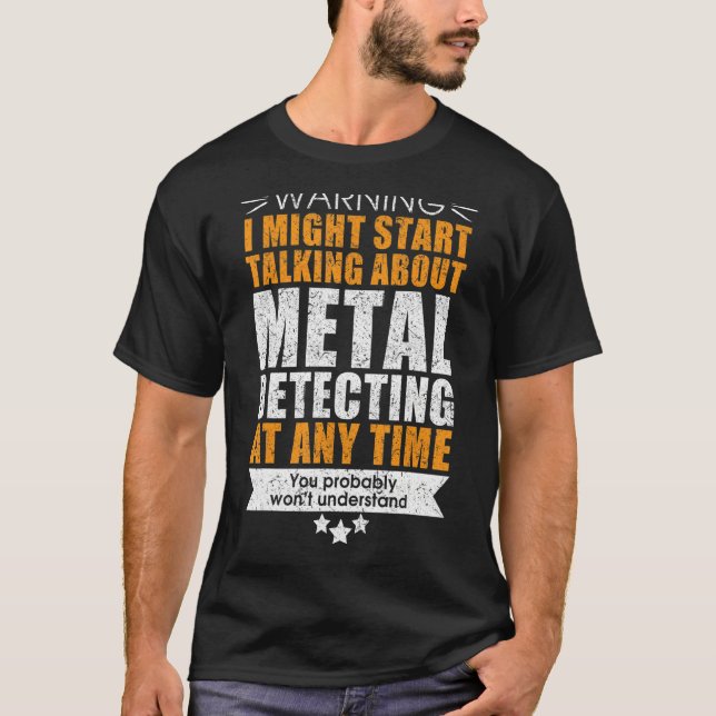 Funny metall-detektor t shirt (Framsida)
