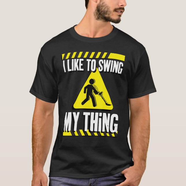 Funny Metall-detektor upptäcker T Shirt (Framsida)