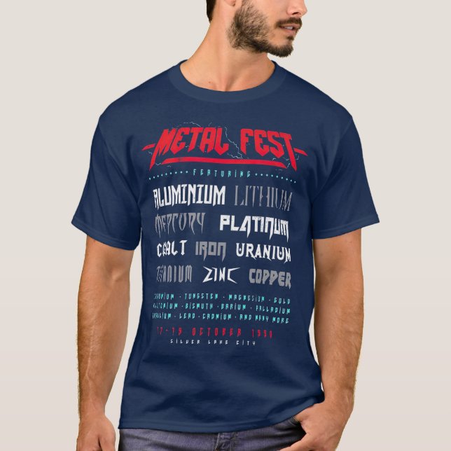 Funny Metall Fest Puns T Shirt (Framsida)