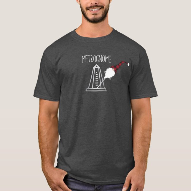 Funny Metrognome - Metronome, Gnome T Shirt (Framsida)