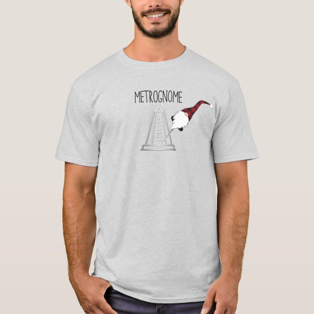 Funny Metrognome - Metronome, Gnome T-Shirt 2 (Framsida)