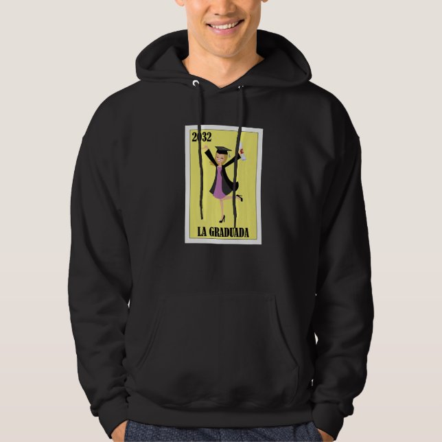 Funny Mexican Design for Graduation - La Graduada  Hoodie (Framsida)