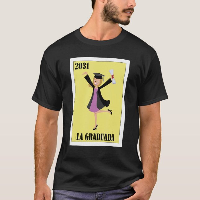 Funny Mexican Design for Graduation - La Graduada  T Shirt (Framsida)