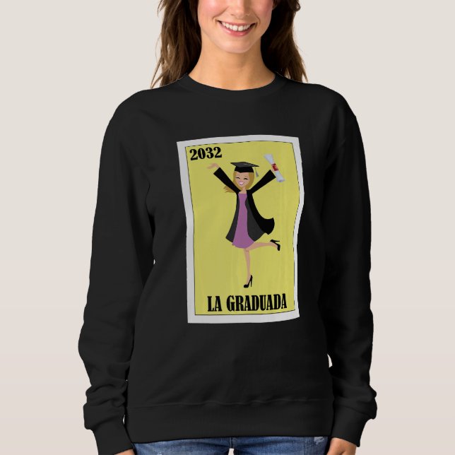 Funny Mexican Design for Graduation - La Graduada  T Shirt (Framsida)