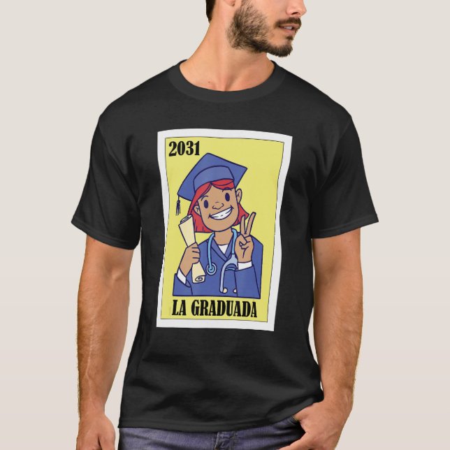 Funny Mexican Design for Graduation - La Graduada  T Shirt (Framsida)