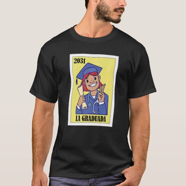 Funny Mexican Design for Graduation - La Graduada  T Shirt (Framsida)