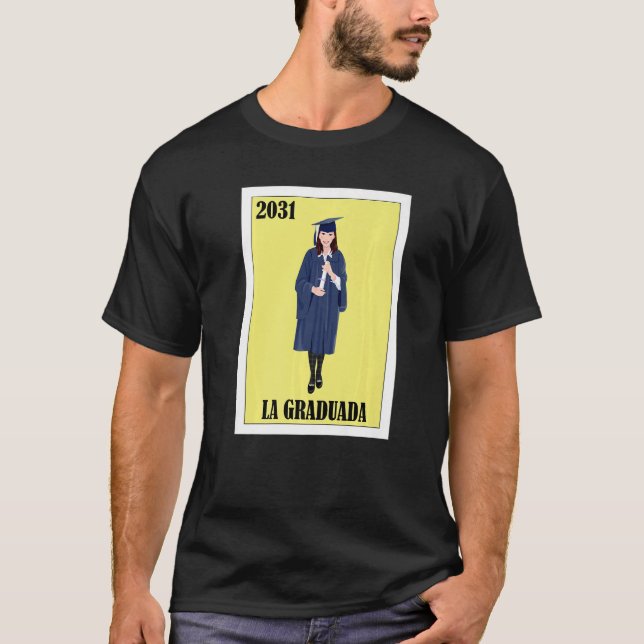 Funny Mexican Design for Graduation - La Graduada  T Shirt (Framsida)