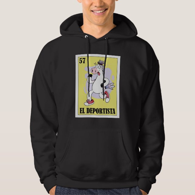 Funny Mexican for Athletes  El Deportista Hoodie (Framsida)