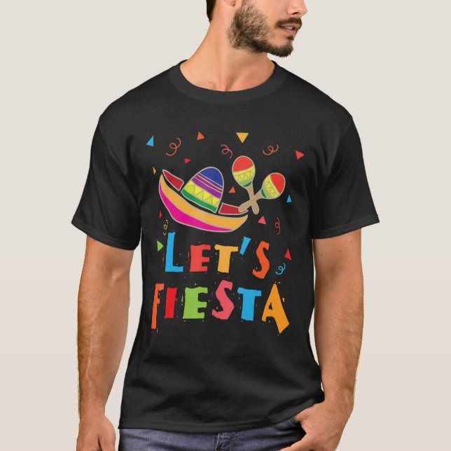 Funny Mexico Shirt - Fiesta - Mexikanska Party Tee (Framsida)