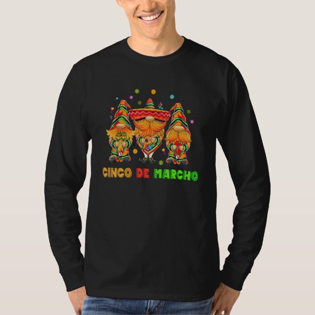 Funny mexikansk Gnomes Cinco De Marcho Mayo Fiesta T Shirt (Framsida)