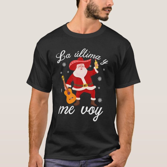 Funny mexikansk jultomt Feliz Navidad Mexiko T Shirt (Framsida)