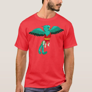 Funny Mexikansk Quetzal Luchador Wrestler Sketch D T Shirt
