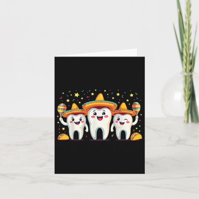 Funny mexikansk tandtand Cinco De Mayo Dentist Den Kort (Framsida)