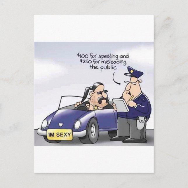 Funny Midlife Crisis Vykort (Framsida)