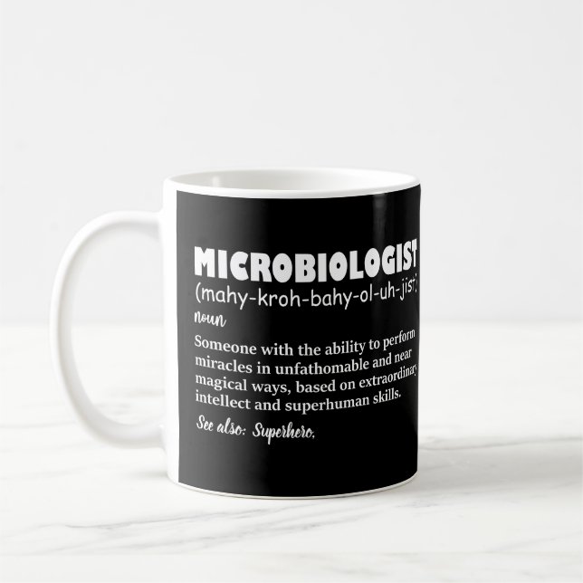 Funny mikrobiolog - definition kaffemugg (Vänster)