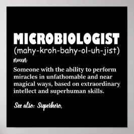 Funny mikrobiolog - definition poster