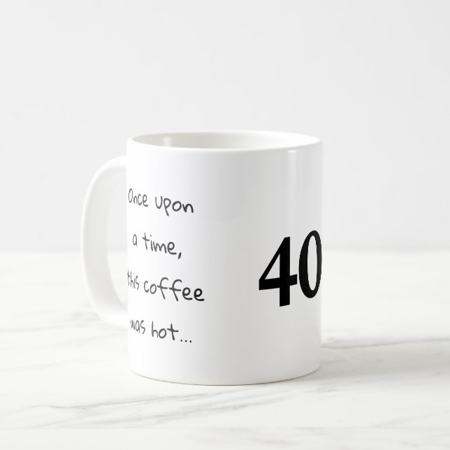 Funny Milestone Birthday Gift, Anpassningsbar Age Kaffemugg (Framsida vänster)