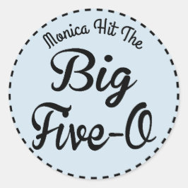 Funny Milestone-födelsedag - 50 år gammal Runt Klistermärke