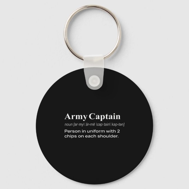 Funny Military Army Captain Definition Gift  Nyckelring (Framsida)