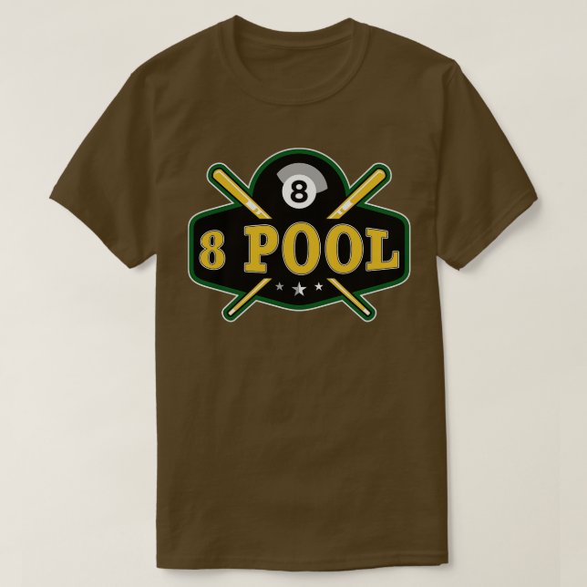 Funny miljard 8 Boll Bassäng Billiard Player T Shirt (Design framsida)
