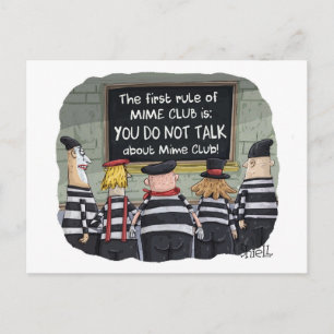 Funny Mime Klubb Postcard Vykort