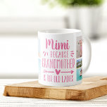 Funny Mimi Grandchildren Namn & Photo Collage Kaffemugg<br><div class="desc">En perfekt gåva till en mormor som hatar att kallas mormor, denna söta och roliga Mimi mugg har ordspråket "Mimi - för mormor är för gammalt dam" i ett kollage av fem bilder av hennes barnbarn. Anpassa med ett meddelande om anpassningsbar, barnbarn namn och/eller året på en rosa ruta för...</div>