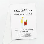 Funny Mimosa och Bloody Mary Möhippa Inbjudningar<br><div class="desc">Men först.. . Fan ta marys och mimosas. En lustig Inbjudningskort för möhippan-mall som sätter fokus på roligten i tillfälle!</div>