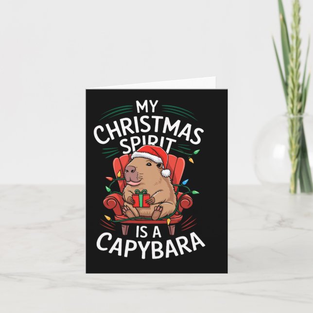 Funny Min julstämning Capybara Matching Ugly M Kort (Framsida)