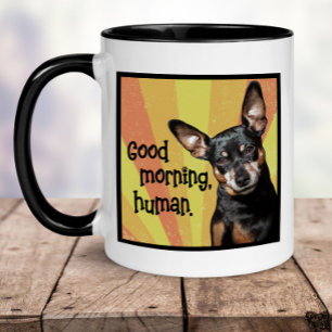 Funny Min Pin Mugg - Bra Morgon, människa