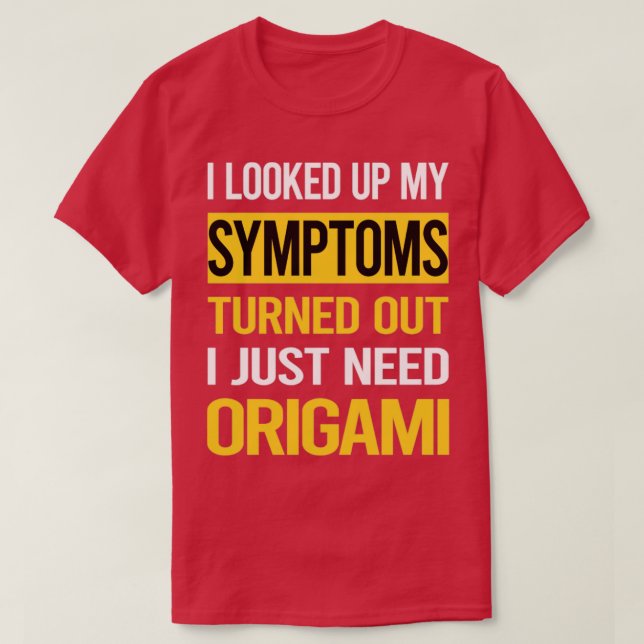 Funny Mina symptom Origami T Shirt (Design framsida)