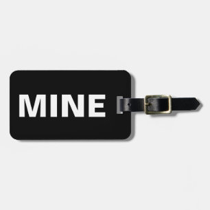 Funny Mine Black Luggage Tag Bagagebricka