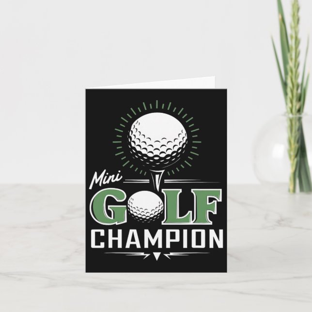 Funny Mini Golf Miniature Golfing Champion Golfer Kort (Framsida)