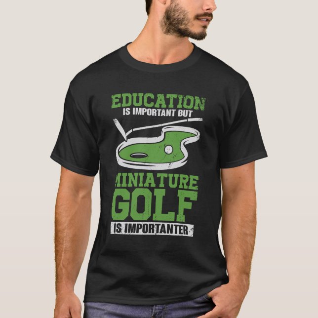 Funny Miniature Crazy Golf Player Gift T Shirt (Framsida)