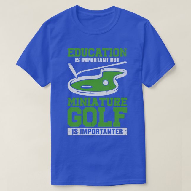 Funny Miniature Crazy Golf Player T Shirt (Design framsida)