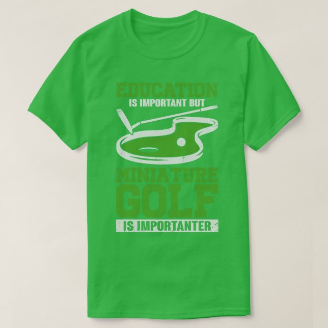 Funny Miniature Crazy Golf Player T Shirt (Design framsida)