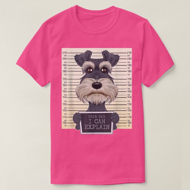 Funny Miniature Schnauzer Dad I Miniature Schnauze T Shirt (Design framsida)