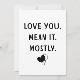 Funny Minimalist Love Quote Design Julkort