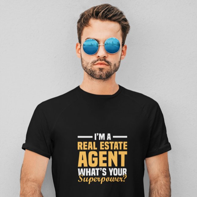 Funny Minimalist Real Estate Agent Superpower T Shirt (Funny Minimalist Real Estate Agent Superpower T-Shirt)