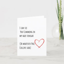 Funny, minimalistisk Valentines day-kort Phil Coll Helgkort